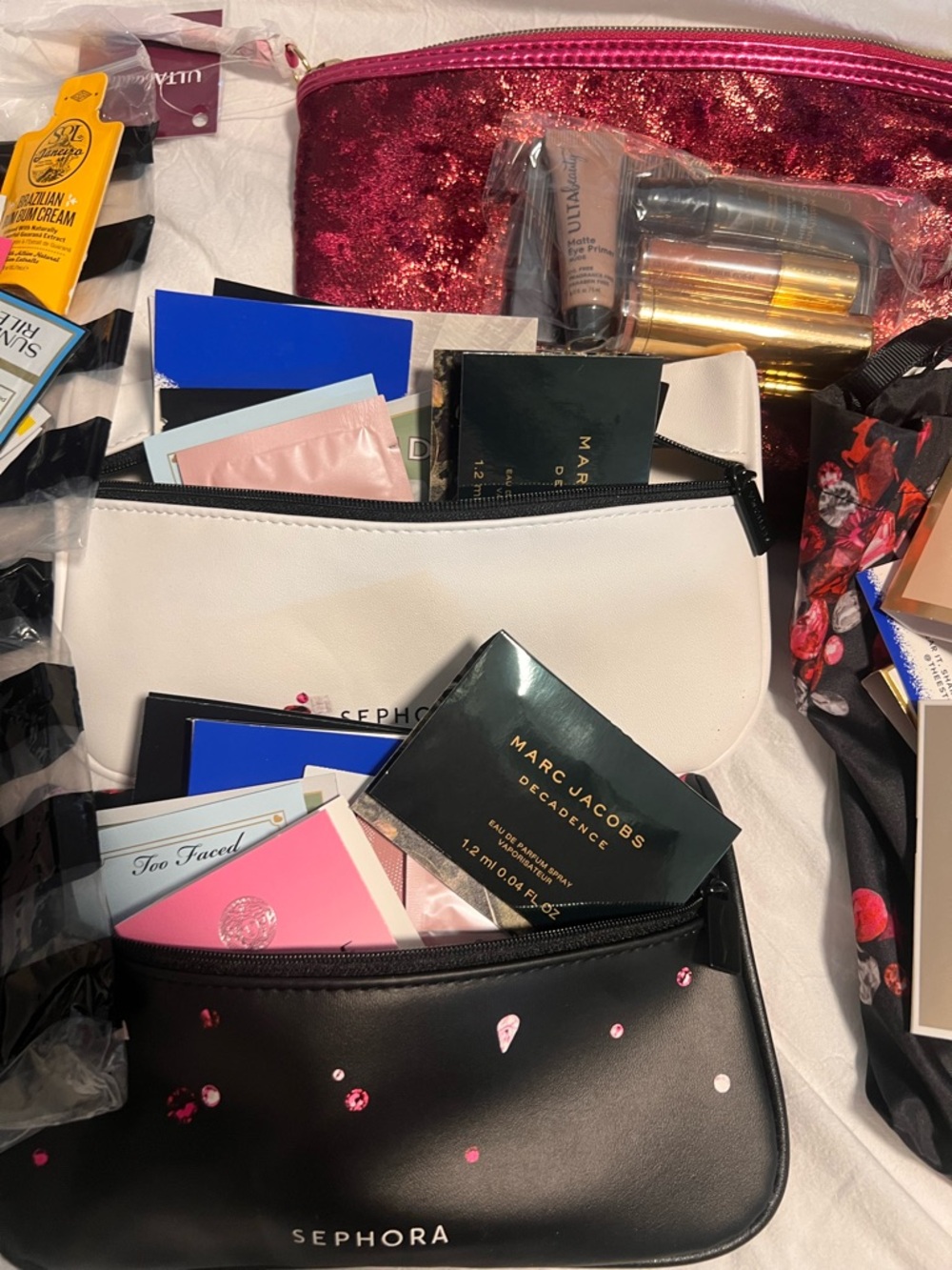 Lot of 6 sample bags! NEW Limited Edition SEPHORA Cosmetic Bags + Samples - Picture 4 of 6